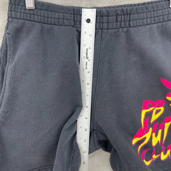 Playboy Pacsun PB Surf Club Sweat Shorts Black Pink Yellow Logo - Picture 11 of 12